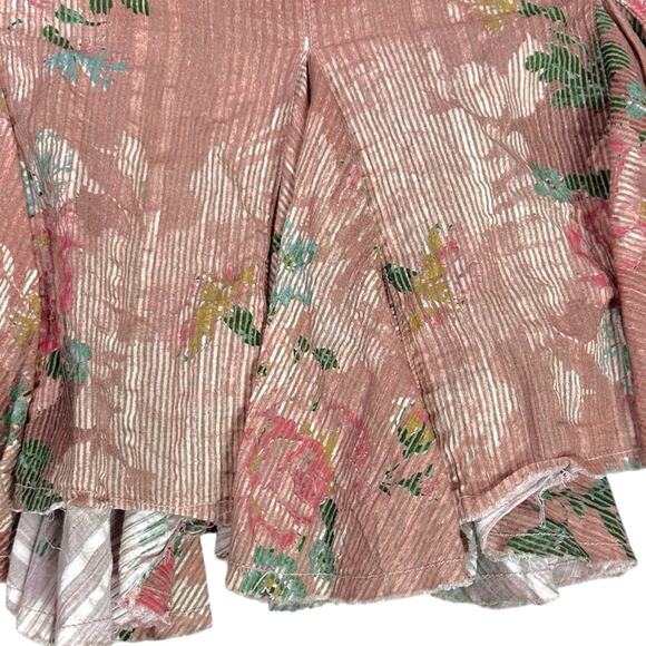 Free People Ethereal Dainty Cottage Bordeaux Floral Maxi Skirt Size Medium - Picture 13 of 15